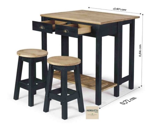 MESA DOBRÁVEL 2 BANQUETAS