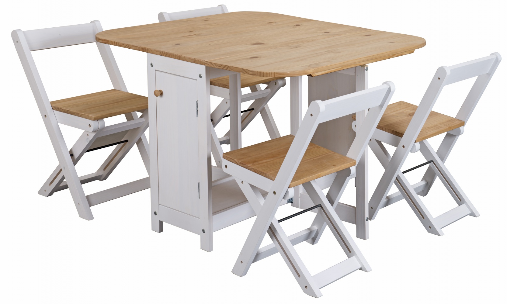 MESA DOBRÁVEL COM 4 CADEIRAS DOBRÁVEIS